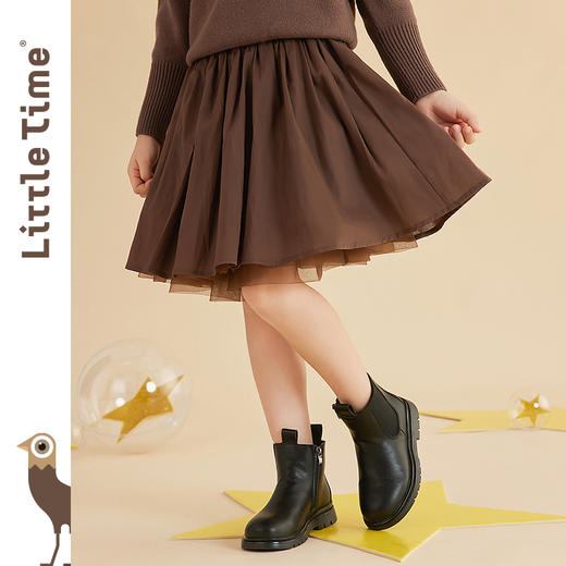littletime女童半身裙秋季新款2023女孩洋气蓬蓬网纱春夏儿童短裙 商品图2