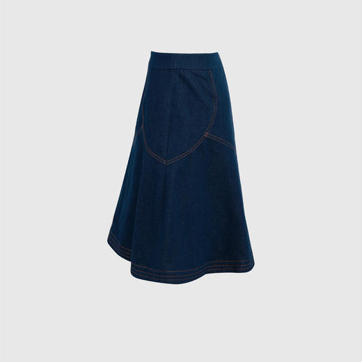 复古高腰A摆半裙 商品图2