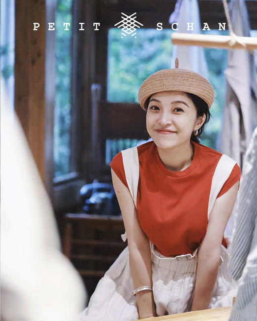 PETIT SCHAN小闪 #029 Teletubbies  天线宝宝 纯天然拉菲草辫撞色人字线设计款画家帽 商品图0