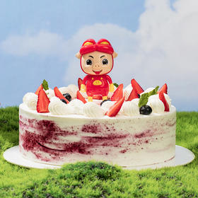 【幸福猪猪侠】甜润草莓搭配海盐奶酥，和猪猪侠一起分享快乐与甜蜜（连平）