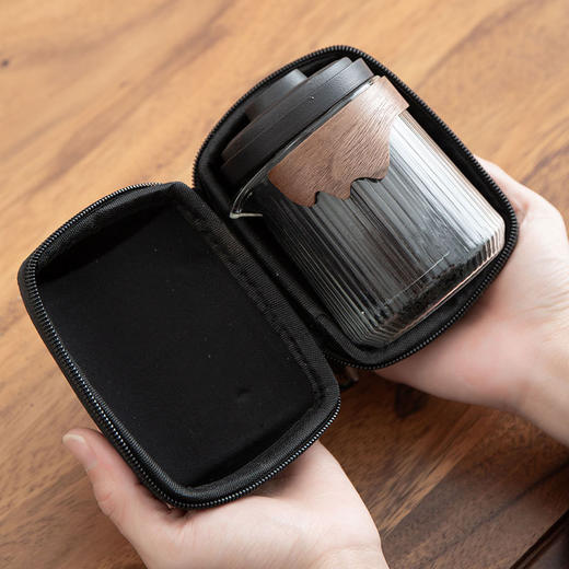 粗陶玻璃泡茶器一壶三杯快客旅行茶具小套装户外便携式 商品图1