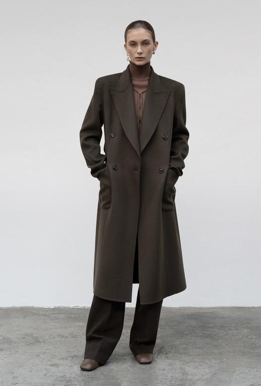 LOW CLASSIC 深蓝色/棕木色半高领针织衫 商品图8