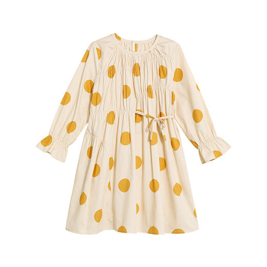 littletime女童连衣裙秋装新款韩版纯棉春秋长袖儿童波点裙子 商品图4