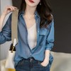 RWQ1301 大气靛蓝优质色泽感 ！OS廓形莱赛尔衬衫 商品缩略图0