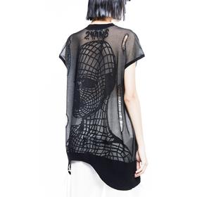 24ans Printed mesh knitted T-shirt 24印花大师的封神之作