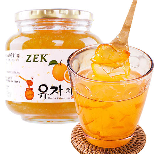 韩国ZEK蜂蜜柚子茶果肉饮料1kg/023987 蜂蜜浸泡新鲜柚子酸甜清香 商品图0