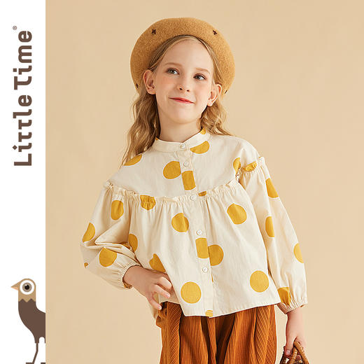 littletime女童衬衫秋季新款韩版春秋款长袖儿童纯棉衬衣上衣 商品图1