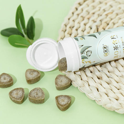 【一颗吃出满口茶香】柑溪堂清口茶片清新口气告别黄牙选用杭州西湖龙井五味中药配方进口专利萃取技术 商品图4