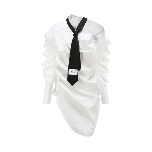 24ans 2021SS White shirt with tie 领带衬衫 商品图4