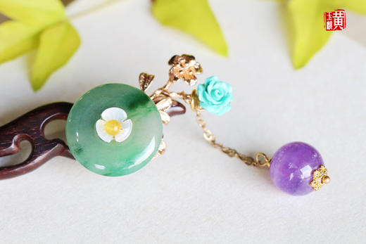 天然翡翠 【平安纳福】发簪 商品图1