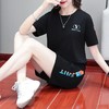 TR-CXJ8826 运动服套装女夏季薄款2021时尚宽松纯棉休闲装洋气减龄短袖两件套 商品缩略图5