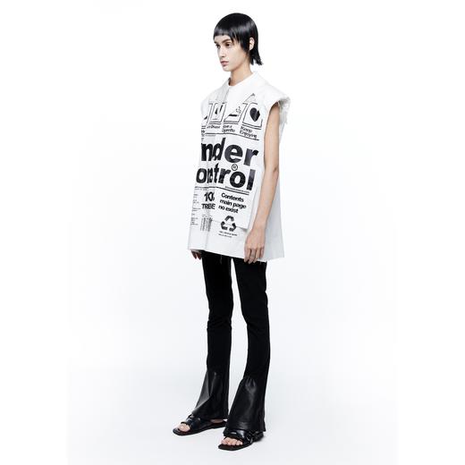 24ans Printed sleeveless oversize vest 商品图2