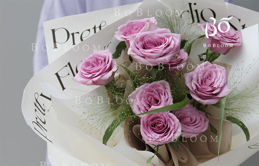 9枝紫霞仙子玫瑰花束 商品图3