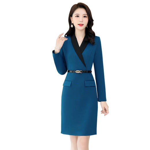 WZNH-BLKE2132时尚简约气质收腰显瘦百搭连衣裙 商品图4