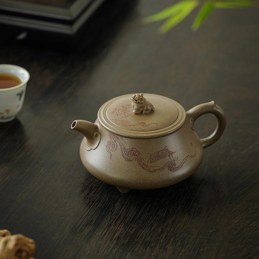 龙德堂陶艺 徐飞制 《华夏九尊·紫烟瑞云》原矿青段 340cc 库存请咨询客服 商品图1