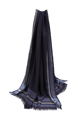  羊绒平纹边框围巾 SJF91P548A