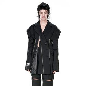 24ans Logo zip denim jacket 拉链西服