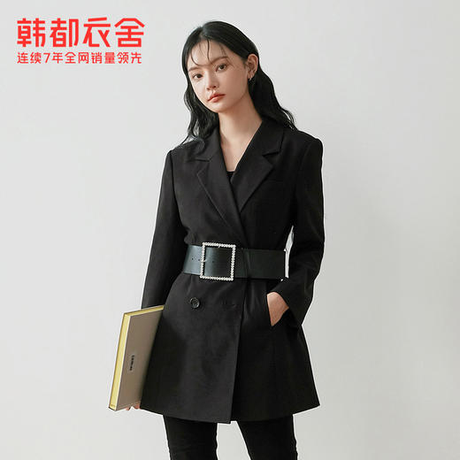 韩都衣舍2021春季新款女装宽松时尚气质西装外套PV9767 商品图0