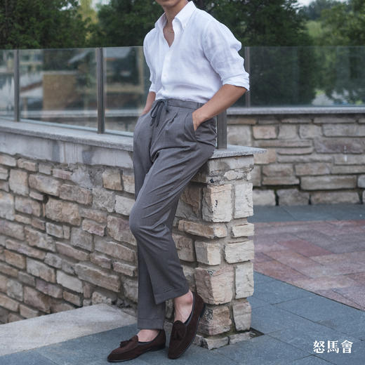 Merino Brothers 双经双纬澳洲美丽诺羊毛意式工艺裤装 商品图2