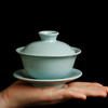 汝窑天地三才盖碗茶杯单个天青色纯手工泡茶碗中式碗盖茶具敬茶碗 商品缩略图3