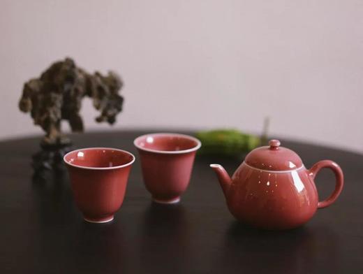 「茶器」豇豆红秋梨壶 商品图1