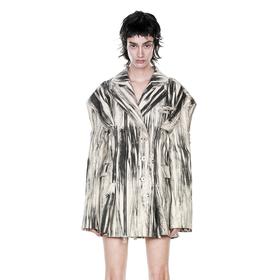 24ans Logo zip denim jacket 牛仔拉链西服