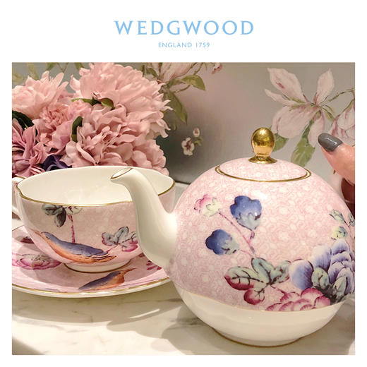 【6F】WEDGWOOD威基伍德杜鹃一人悦享茶具三件组套装骨瓷欧式子母壶茶杯碟 商品图2
