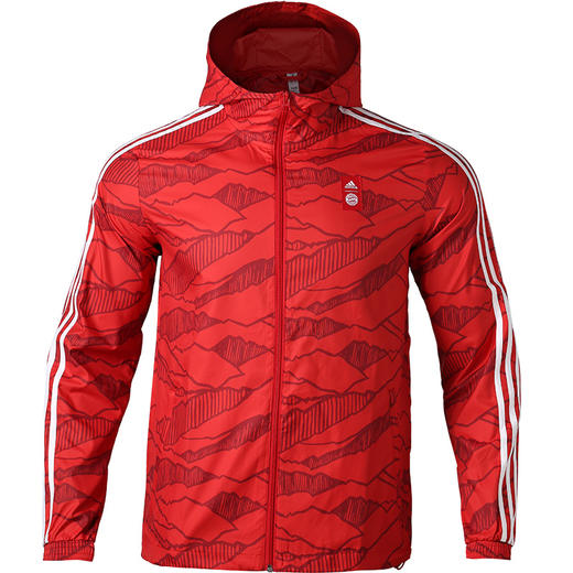 ADIDAS/阿迪达斯拜仁梭织风衣拉链外套男GR0683 商品图4