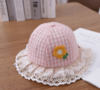【母婴 】宝宝婴儿帽子春季薄款男童女童渔夫帽遮阳防晒花边格子太阳花盆帽 商品缩略图5