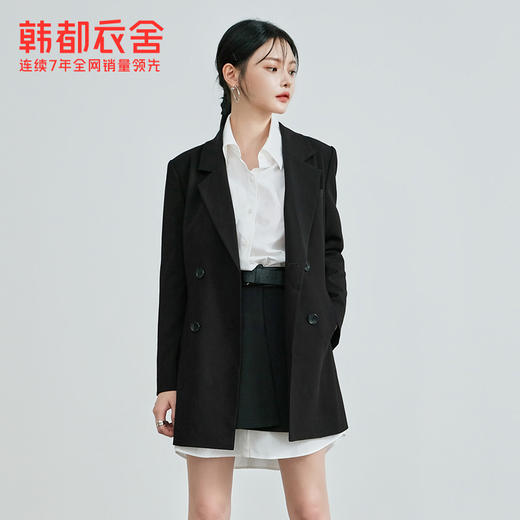 韩都衣舍2021春季新款女装宽松时尚气质西装外套PV9767 商品图4