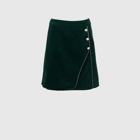 珠链装饰A摆半裙