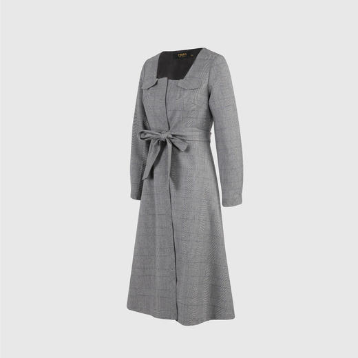 可拆卸两穿方领复古连衣裙（附腰带） 商品图2