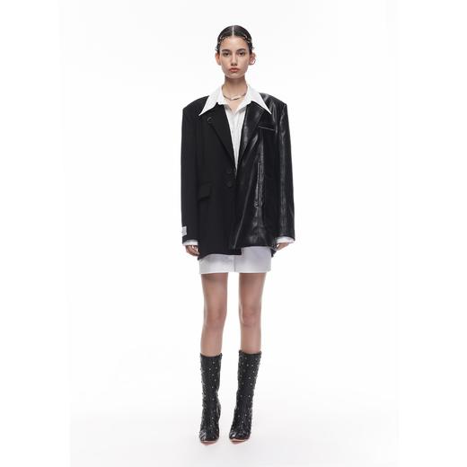 24ans Leather Stitched Suit 又想穿皮衣又想穿西服怎么办 商品图0