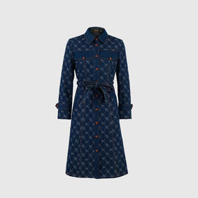 前排扣简约风衣（附腰带）