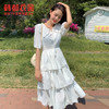 韩都衣舍2021韩版女装夏装蕾丝雪纺仙女蛋糕裙白色连衣裙OK1431鲲 商品缩略图0