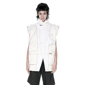 24ans (Ltd edition) Down vest限定款 黑/白羽绒马甲