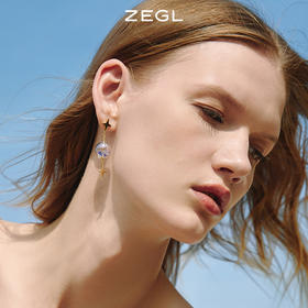 ZEGL设计师泡泡晶球耳环女夏个性小众星星耳坠耳钉925银针耳饰品