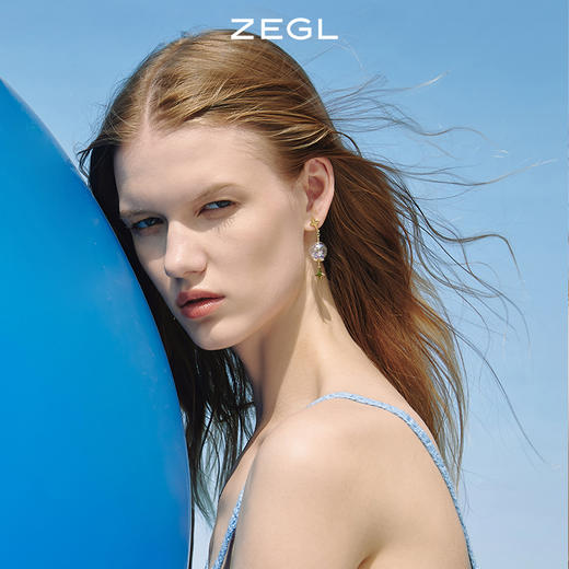 ZEGL设计师泡泡晶球耳环女夏个性小众星星耳坠耳钉925银针耳饰品 商品图2