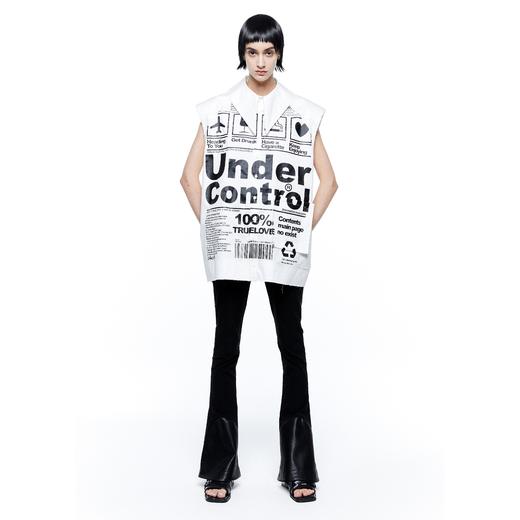 24ans Printed sleeveless oversize vest 商品图0