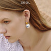 ZEGL高级感人造珍珠法式耳环女气质耳钉2021年新款潮925银针耳饰 商品缩略图4