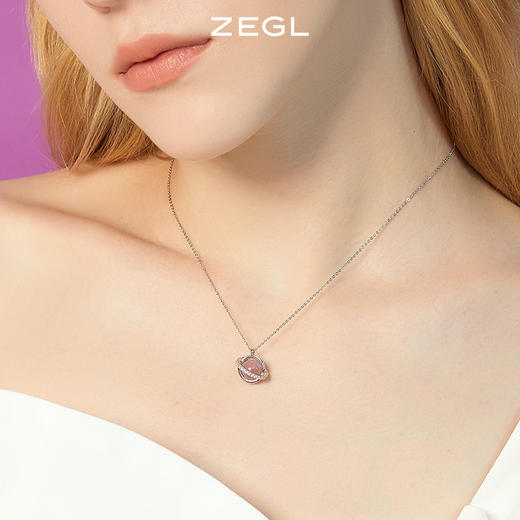 ZEGL小魔珠七星盘设计师项链女夏925纯银轻奢小众锁骨链七夕礼物 商品图2