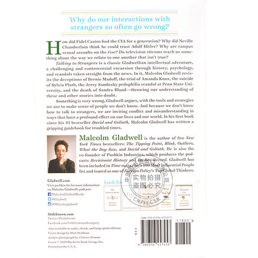 现货 陌生人效应 英文原版 Talking to Strangers 马尔科姆·格拉德威尔 Malcolm Gladwell 纽约客异类 引爆点作者 与陌生人交谈 商品图4