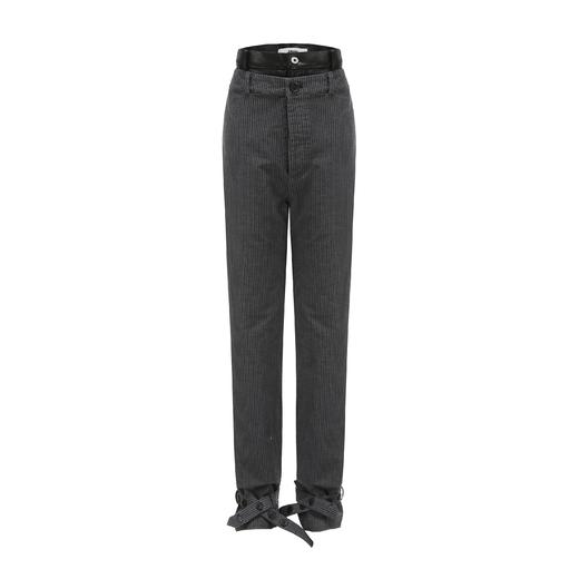 24ans 2021SS False two stitching pants 双层皮裤 商品图3