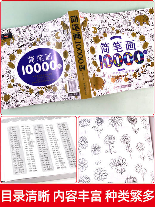 （现货到仓）儿童简笔画大全儿童画入门 启蒙10000例 幼儿园 一步一步动物人物儿童画画绘画教材手绘本 画画书 美术 小学生5000例 幼师教师用书 商品图3