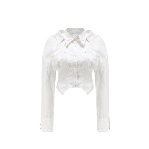 24ans Fishbone shirt white/black 鱼骨衬衣 商品图4