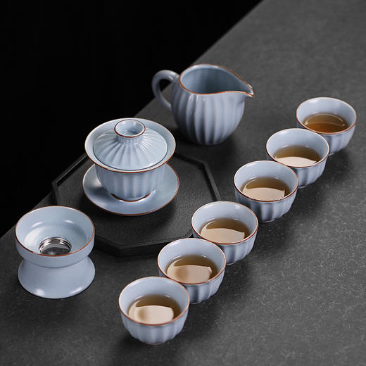 汝窑开片茶海陶瓷功夫茶具汝瓷公道杯家用大号倒茶杯公平杯 商品图2