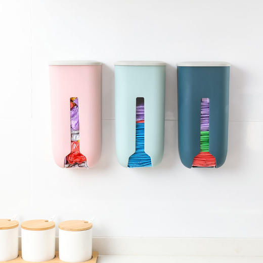 壁挂式垃圾袋收纳神器 抽取塑料袋收纳盒 商品图4