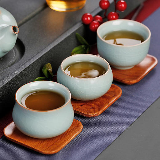 手工禅定杯天青色名茶杯茶道单杯大号汝窑主人杯功夫茶杯陶瓷单个 商品图2