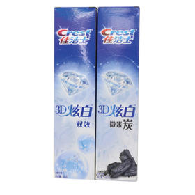 佳洁士3D炫白微米炭牙膏180g优惠装