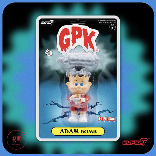 现货 Super7 垃圾桶小子 GPK 红色版 Adam Bomb挂卡 复古 潮流玩具 摆件 商品图1